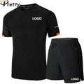 Custom Outfit Men's Sets Sportswear Top and Beach Shorts Jogger 2 Pieces Suit Quick Dry T-shirts Tracksuit Summer Men Clothes