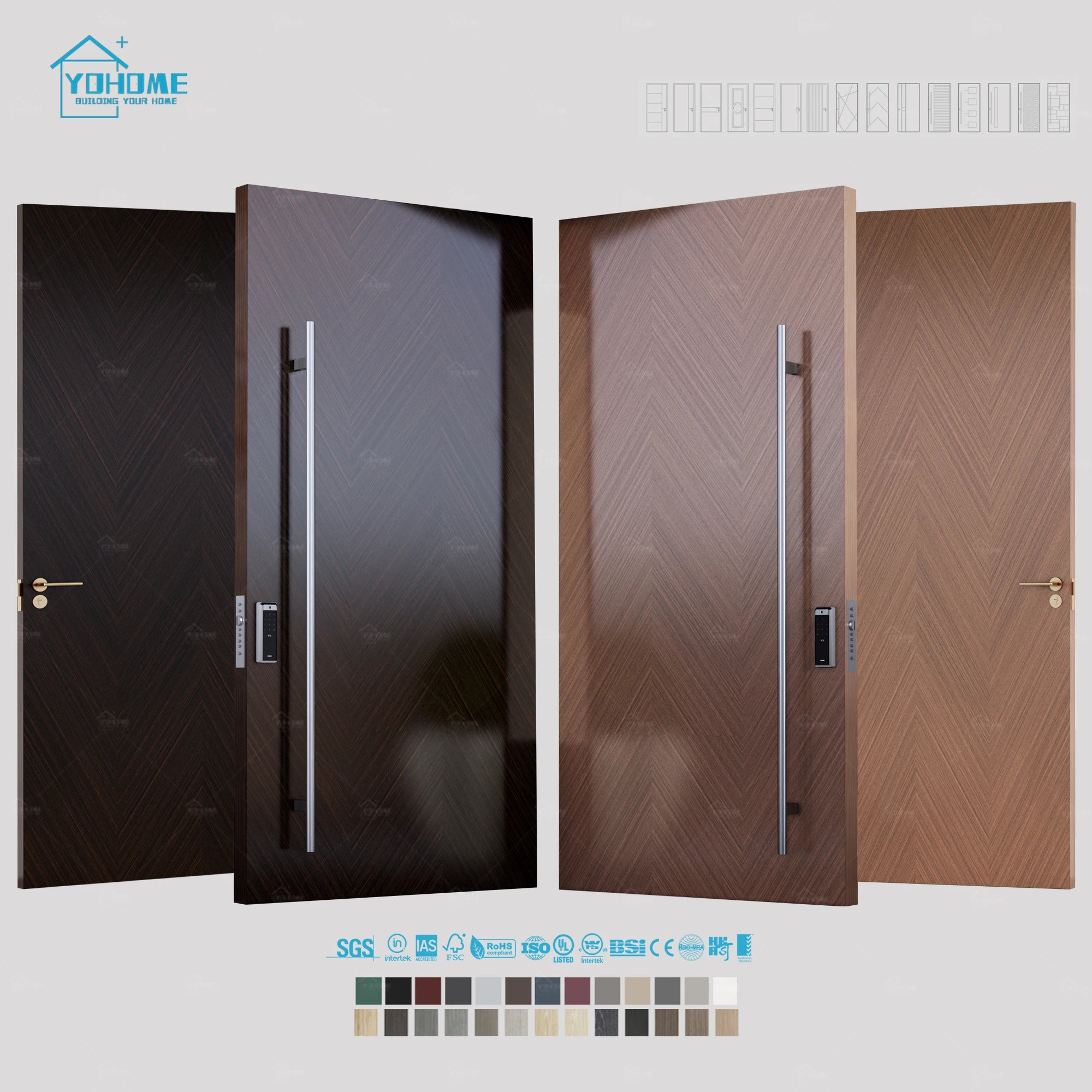 American Latest Main Door Designs Home Heavy Duty Luxury Wooden Gate Main Entrance Wood Door
