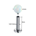 Titanium 4mm Opal Stone Internal Thread Labret Monroe Lip Stud Ear Cartilage Tragus Helix Piercings Stud Rings Body Jewelry