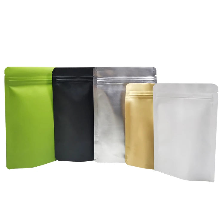 10x15cm Multi Colour Matte Food Packaging Resealable Ziplock Stand up Pouches Bags
