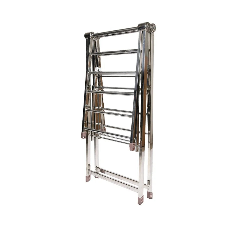 All-steel Foldable Anti-rust Hanger Indoor Outdoor Space Saving Standing Clothes Drying Rack