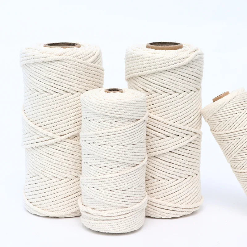 Charmkey CK957 Customize 2mm/3mm/4mm/6mm White Cotton/Polyester Macrame Cord for Handmade Wall Hangings & DIY (China)