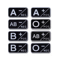 3D Printed PVC Blood Group Clothing Label Soft Patch a + B + AB + O + POS -NEG with Hook Badge Custom Design