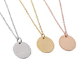 Stainless Steel Necklace Titanium Steel Design Choker Shinny Disc Pendant Gold Plated Fashion Jewelry for Women Men Factory Sale
