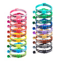 1.0 Colorful Reflective Cat Head Safety Cat Collar With Bell Breakaway Cat Collar