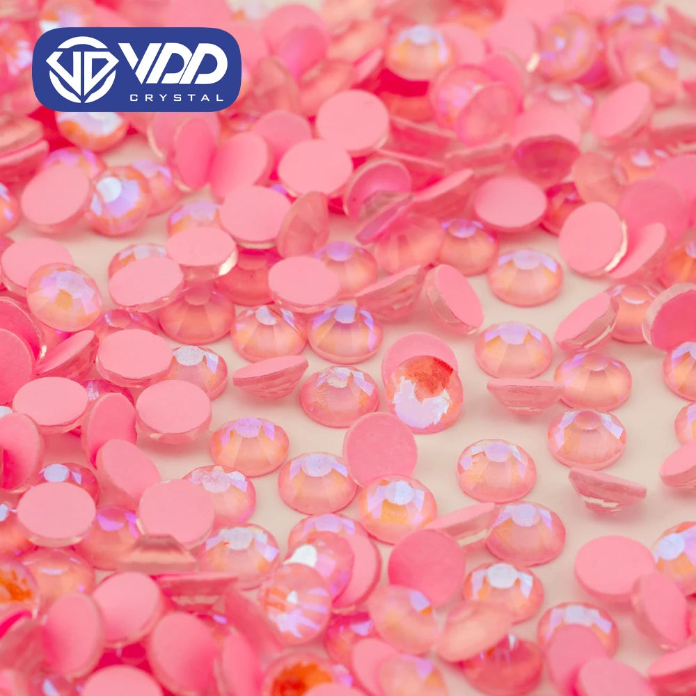 VDD 305 D Rose SS6-SS30 Non-hotfix Glass Rhinestones Crystal Flatback Strass Stones for Nail Art Accessories DIY Crafts