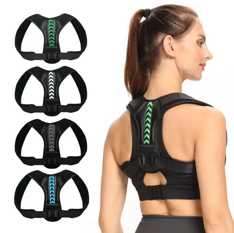 Fashion Design Back Posture Corrector Belt Adjustable Pain Relief Back Support Brace With ABS Support
