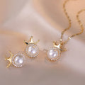 Exquisite Rhinestone Brass Necklace Earrings Bridal Crown Wedding Jewelry Set