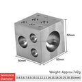 Jewelry Stainless Steel Dapping Block 50x50x50mm Square Forming Tool Half Sphere Dome Shaping Block 18 Sizes Cavities