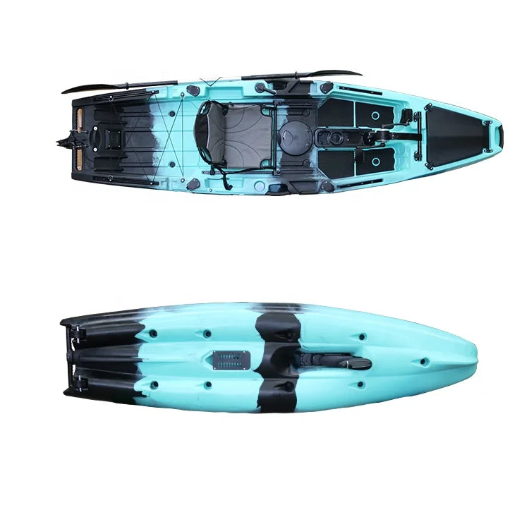 VICKING Good Quality Canoe Single Sit on Top Fishing Kayak Pedal Drive Customized Logo Lldpe 3.1-4m Lakes & Rivers for Sale