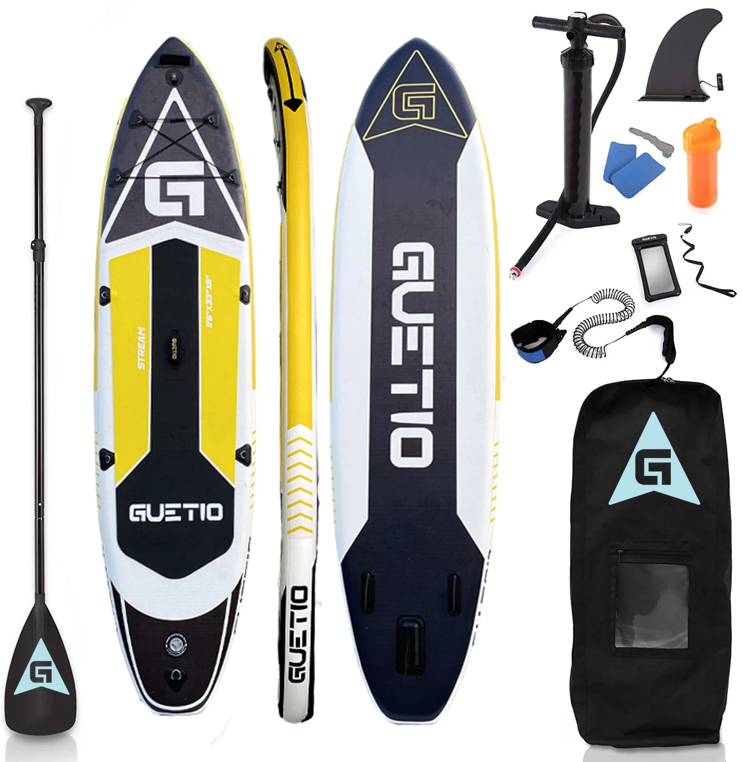 GUETIO Drop Shipping Maga PVC EVA Inflatable Stand up Paddle Board Paddleboards Touring SUP Surfboard