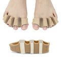 4-Loop Fiber Crooked Toe Corrector Adjustable Foot Bunion Hallux Valgus Gel Separator Ring Spacer Dedo Pequeno Big Bone