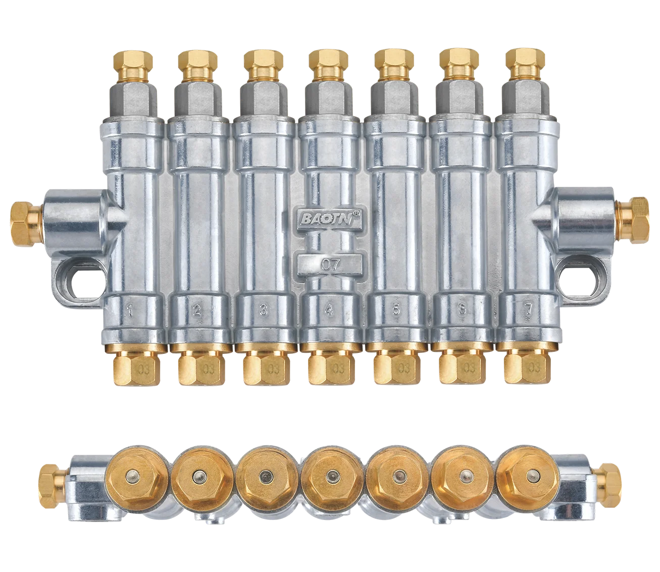 China BAOTN GFA 7 Outlet Quantified Decompression Oil Grease Distributor Central Lubrication System Dispenser for Lathe Cnc