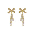 Unique Tiny 925 Sterling Silver Cute butterfly Tassel Bow Knot Dangle Earring for Women Earrings Jewelry