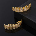 2023 Grillz Teeth Grills Gold Silver Fashion Brass Zircon Body Jewelry Geometric Light up Party Jewelry
