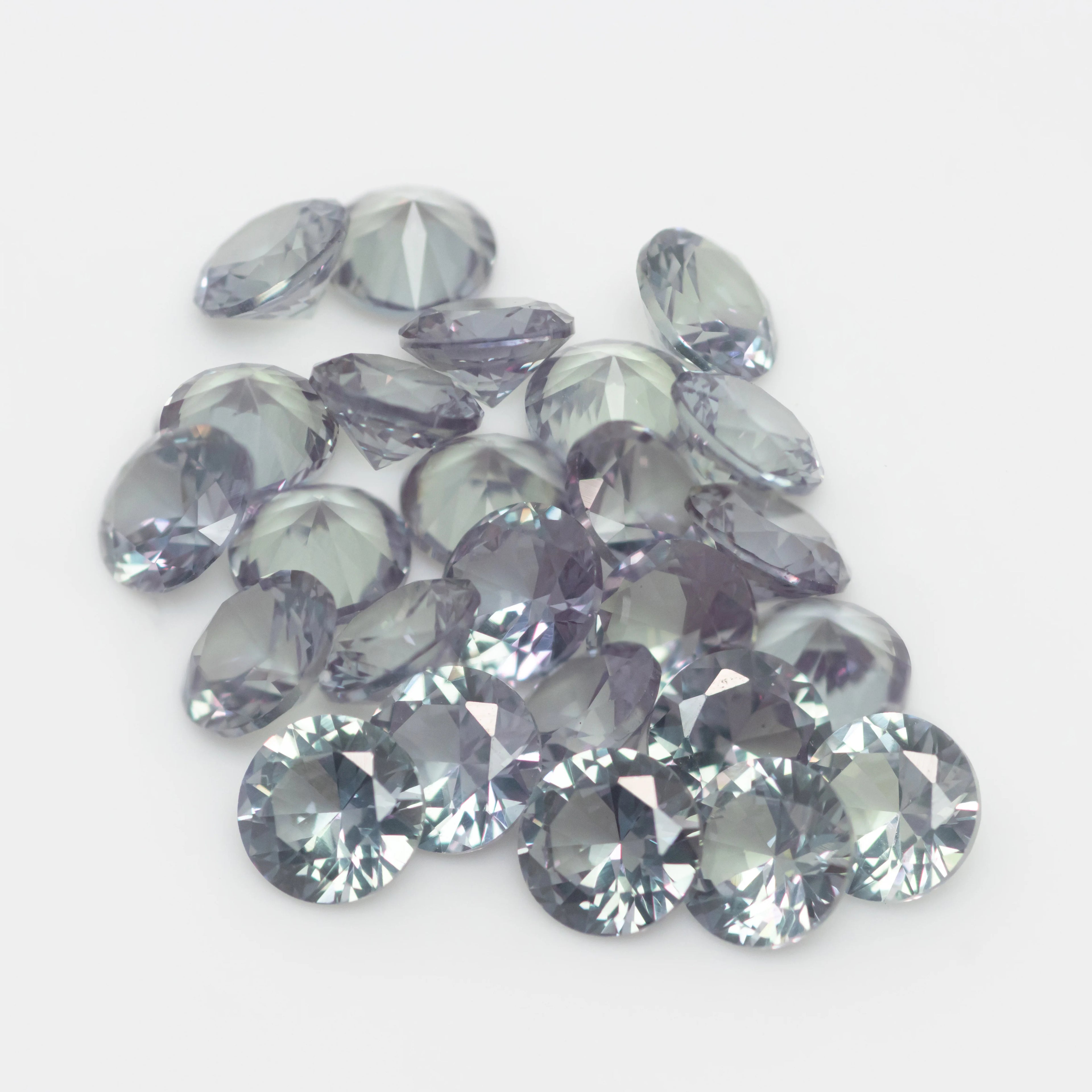 Factory Supply High Quality Color Changing Corundum #46 Alexandrite Purple 5MM Round Cut