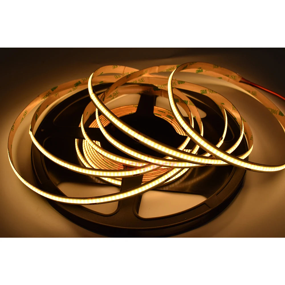 Dimmable Dotsfree Light 320LED 480LED 528LED COB Chip Per Meter Dc24v 12v Flexible RGB CCT White Led Cob Strip