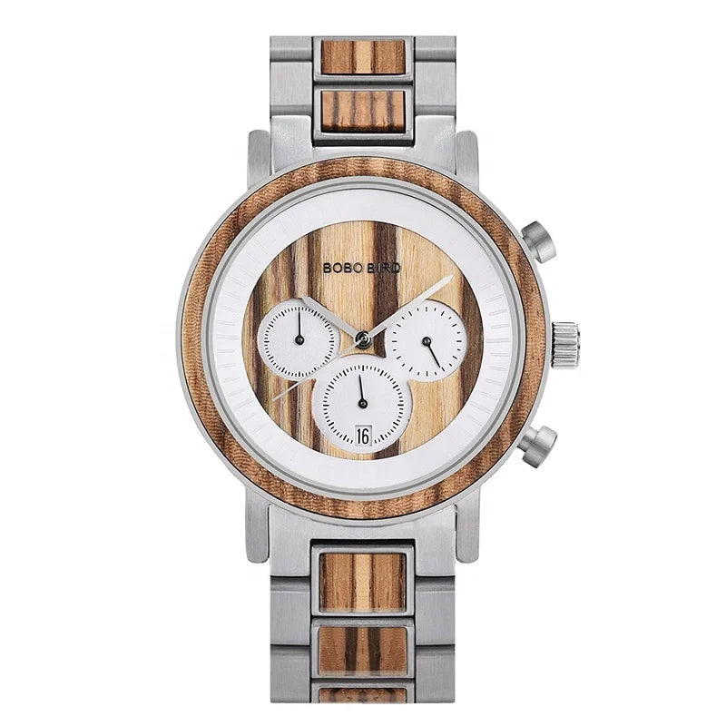 New Arrival Luxury Business Men's Quartz Watch Movement Chronograph with Custom Logo Wholesale Stainless Steel Band