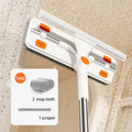 Best-selling 360-degree Fast Delivery 2 in 1 Floor Long Handle Removable Wiper Magic Plastic Window Scraper