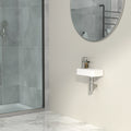 Sarlai 15 Inch Porcelain Ceramic Wall Mounted Bathroom Vessel  Rectangular Laundry Half Bath Small Bathroom Sink