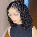 Pixie Cut Curly Swish Lace Virgin Brazilian Cuticle Aligned Human Hair Lace Front Wigs With 4*4 Transparent HD Lace Closure
