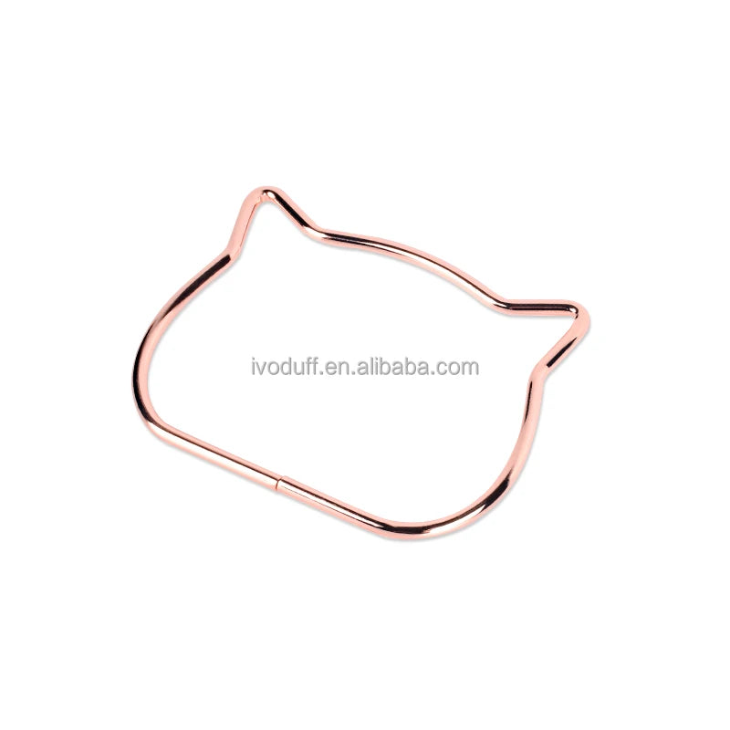 Wholesale Cat Shaped Metal Handle Hardware Accessory Handles for Handbags