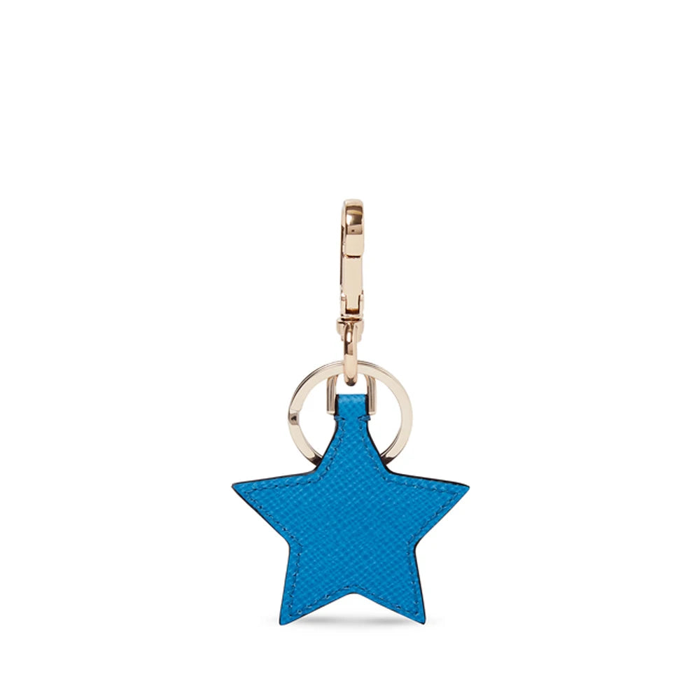 Hot Selling Luxury Multicolor Cute Star-Shaped Handmade Custom Logo Leather Keychain Key Ring Rings Promotional Gifts