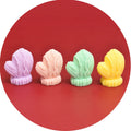 Kawaii Solid Color Gloves Resin Cabochon Christmas Resin CharmS for DIY KeyChain Pendant Cream Glue Phone Case Handmade Material