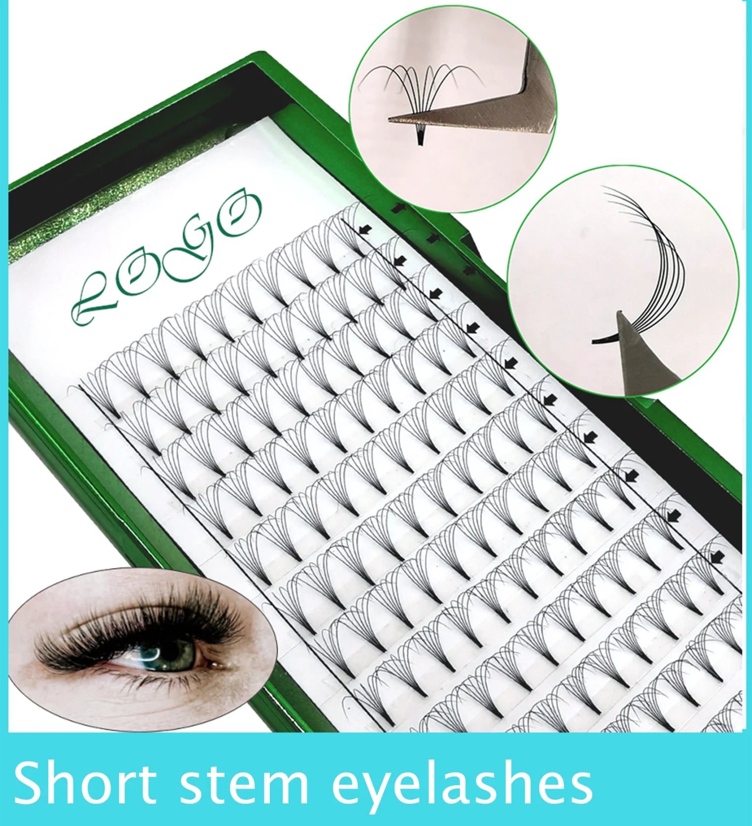 Premade Magnetic Russian Volume Eyelashes Extensions 0.07mm 8-15mm 3D 4D 5D 6D 10D C D Curl No Glue Fans Lashes