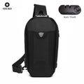 Ozuko D9321 Antitheft Shoulder Men Chest Bag EVA Small Messenger Bag for Men Cellphone Custom Hard Shell Crossbody Bag