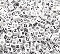 Wholesale 6mm White crystal Square Cube Alphabet Letter Beads ForJewelry Making Bracelets