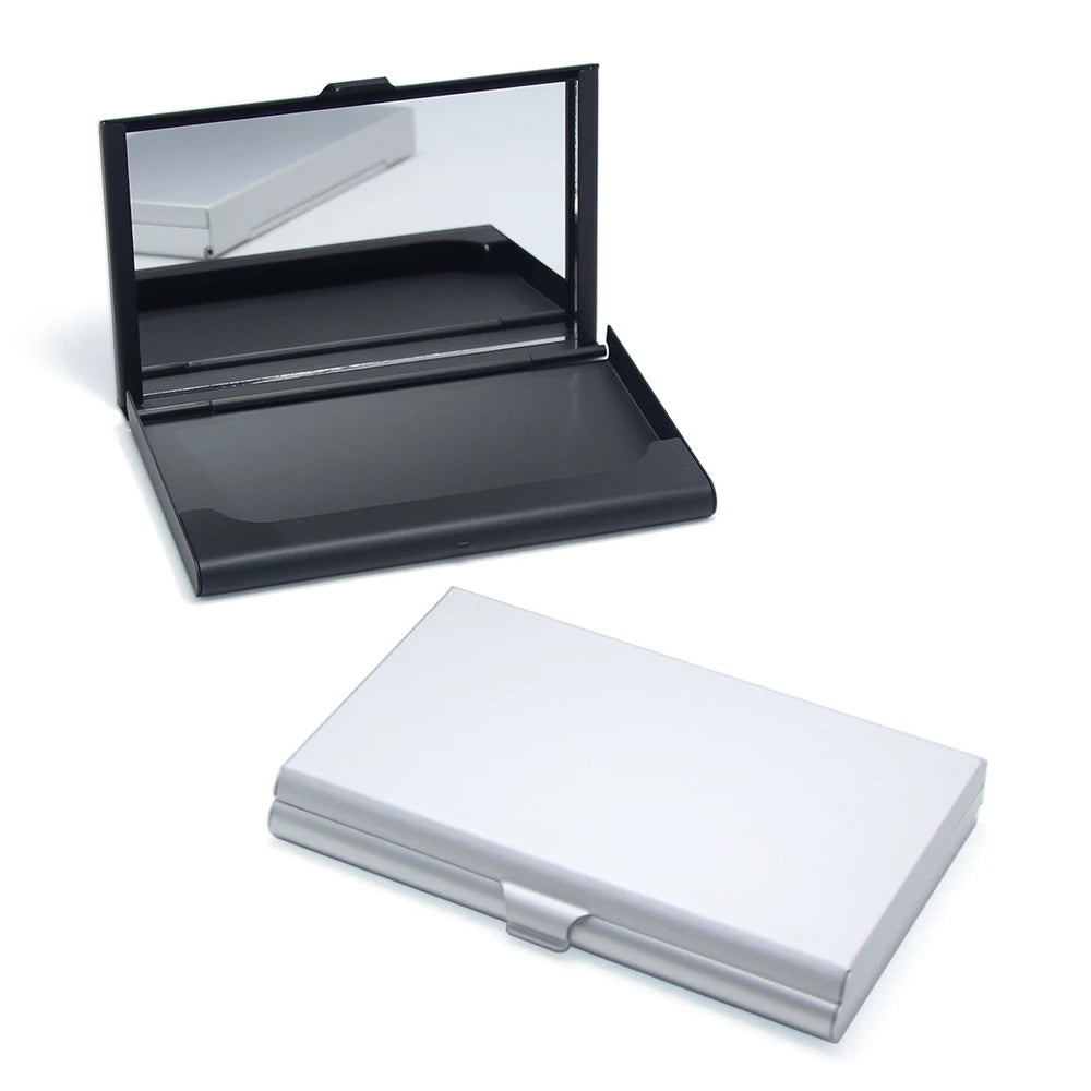 Mirror Creative Metal Business Name ID Credit Card Case Blank Wallet Card Box Metal Aluminum Compact Card Holders