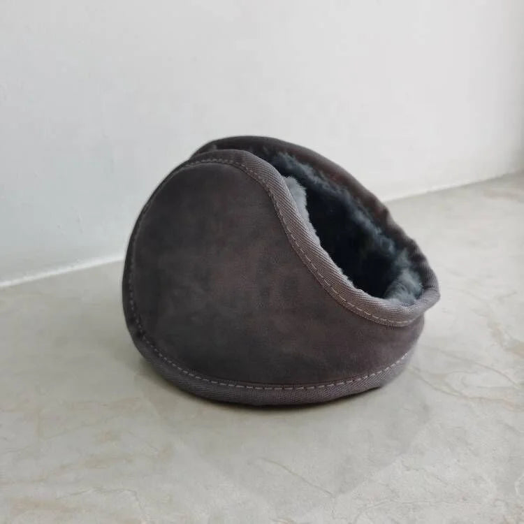 Classical Real Sheepskin Fur Heated Ear Warmer for Winter Soft and Warm Ear Covers for Cold Weather Household Sundries Product