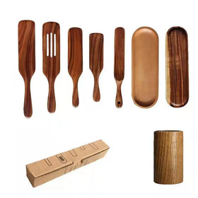 Eco-Friendly Kitchen Utensil Set Durable Acacia Wood Spurtles Natural and Sustainable