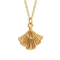 Newest Women Accessories Stainless Steel Jewelry Gold Plated Ladies Scalloped Shape Pendent Necklaces