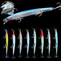 130mm 16g ABS Bionic Lifelike Multicolor Laser Long Casting Sinking Minnow Fishing Bait for Saltwater
