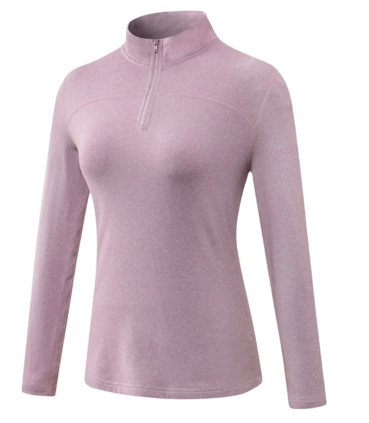A87 Women Warm Long Sleeve Gym Yoga Top Shirt Winter Zipper Sports Top Fitness Jacket Thermal Underwear Shirts Sport Clothing