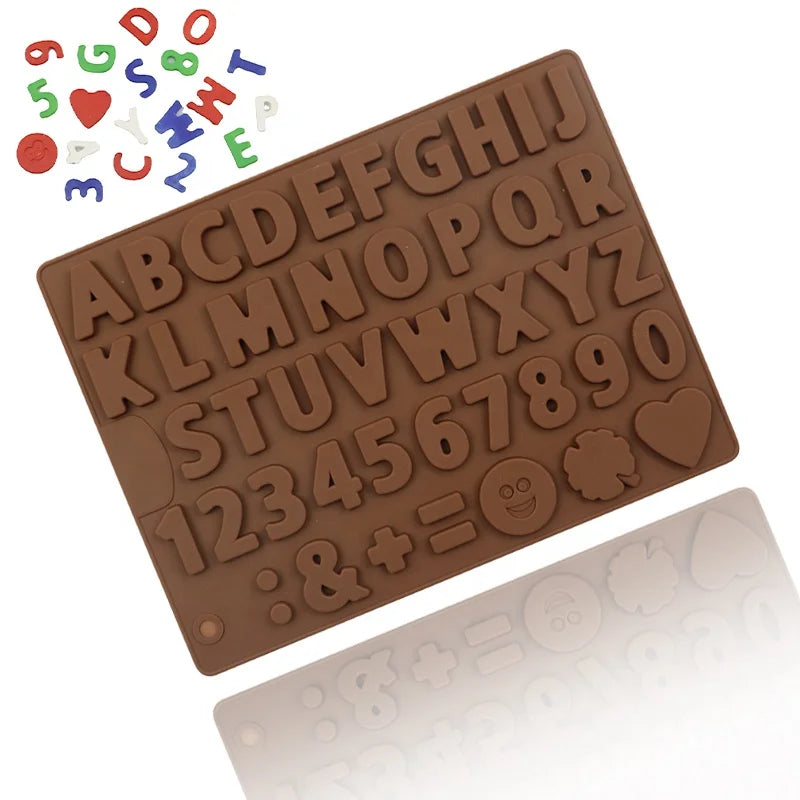 1086 Factory Sample Letter and Number Shape Silicon Resin Mold Silicon Chocolate Moulds Fondant Lace Mold Cake Decoration Diy