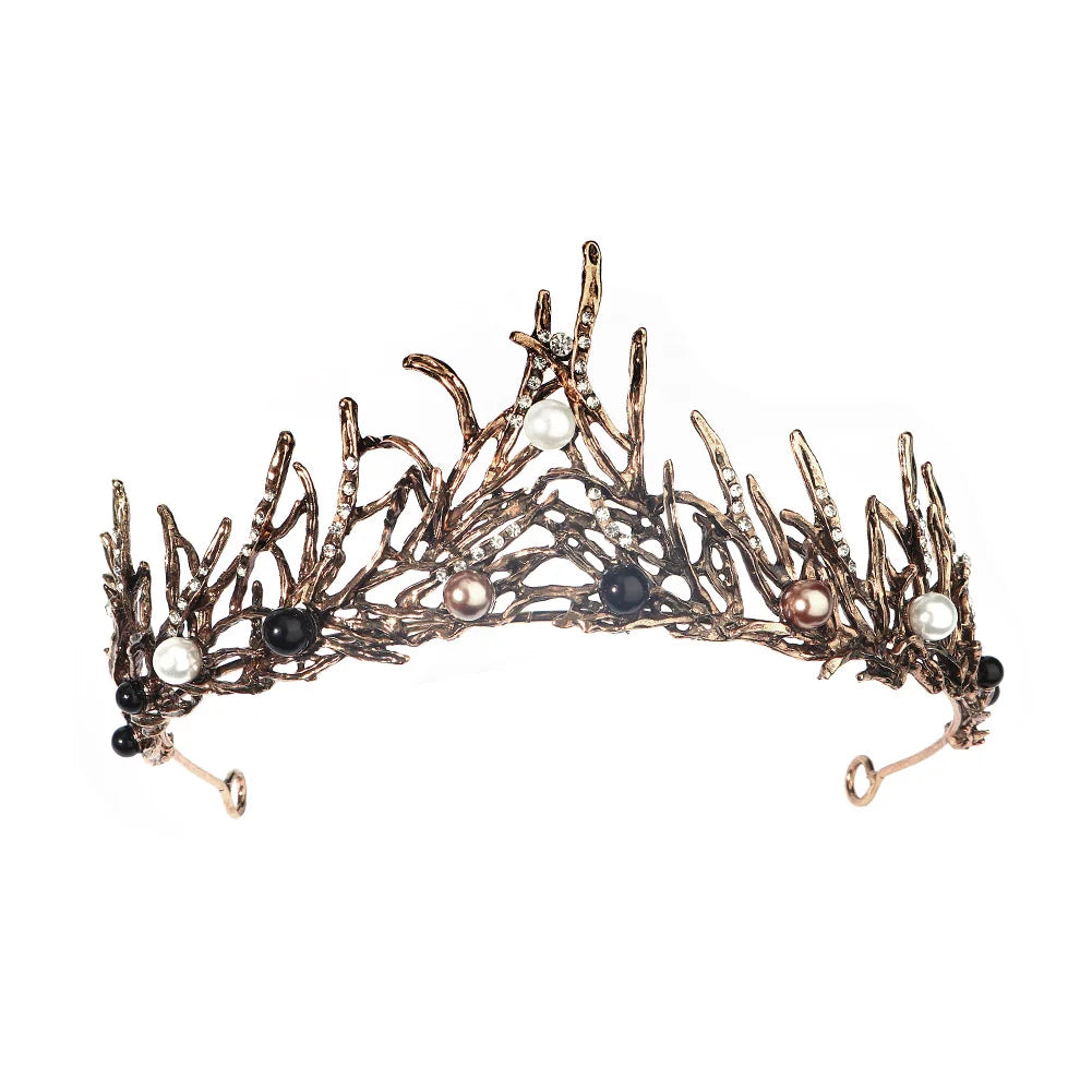 Latest Luxury Metal Women Queen Princess Crown Ladies Party Pearl Crystal Rhinestone Silver Bridal Hair Tiara Crown