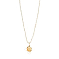 Milskye Fashion Jewelry 925 Silver 14K Gold Pearls Collocation Engravable Pendant Necklace