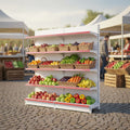 Heavy Duty Metallic Double-Sided Supermarket Display Rack with Quick Installation for Gondola Shelving in Store Installations