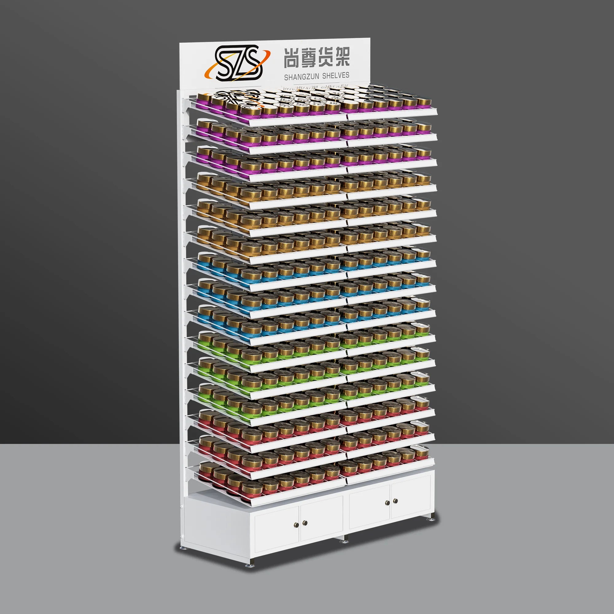 Metal Material Cosmetics Display Rack Customized Nail Polish Display Rack Nail Polish Display Rack Super Capacity Display Rack