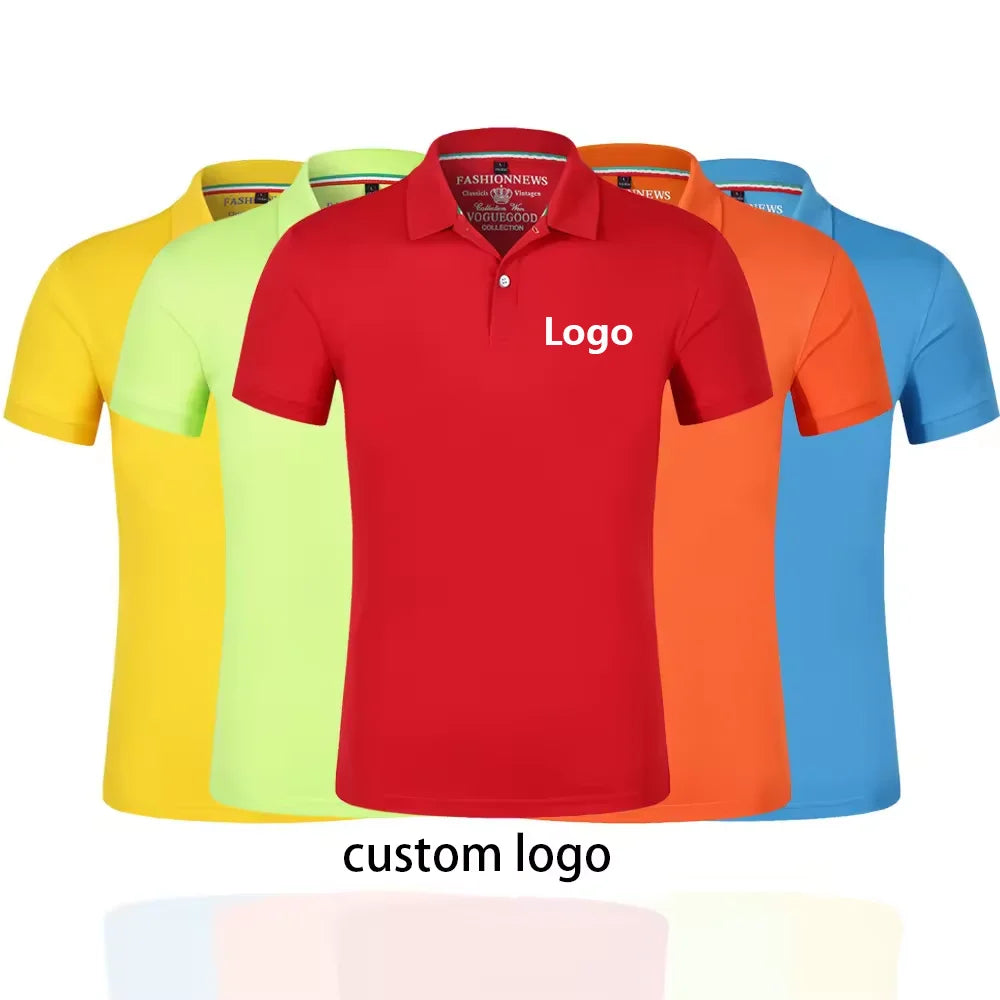 Factory Price Polyester Plain Blank Oem Custom Logo Printed Embroidered Men's Polo T Shirt Men Polo Shirts