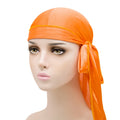 Songmei Luxury Fashion Satin Silky Hair Durag Bonnet Silk Headband Custom Designer Logo 19 Colors Multifunction for Outdoor Use
