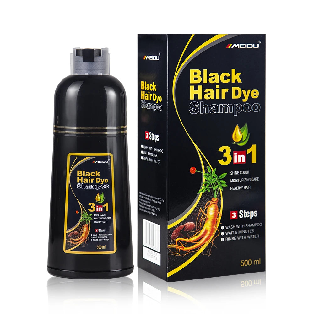 OEM Factory Price Permanent Magic Herbal Natural Fast Black Dye Ammonia Free Hair Color Shampoo