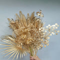 Golden Eucalyptus Hydrangea Fan Leaves Flowers Wedding Decoration Blessing Barrel Golden Ginkgo Leaves Golden Plant Flower
