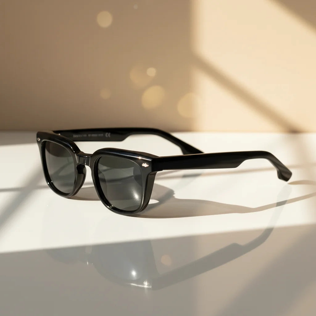 Luxury Thickness Retro Square UV Branded Protected Polarized Mazzucchelli Acetate Sunglasses Male and Female Unisex Sunglasses