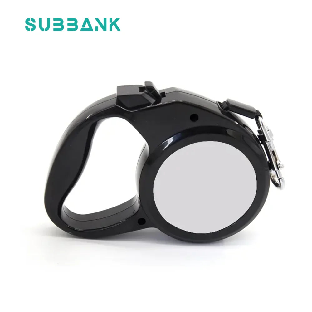 Subbank Custom Sublimation Retractable Dog Leash Printable Logo Blanks Sublimated Pet Leashes Traction Rope