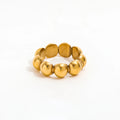 Joolim High End 18K Gold Plated Hemisphere Half Ball Band Rings for Women Finger Ring Wholesale