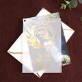 New Design Royal Wedding Invitation Cards With Custom Printed Photo Custom Vellum Paper Invitation